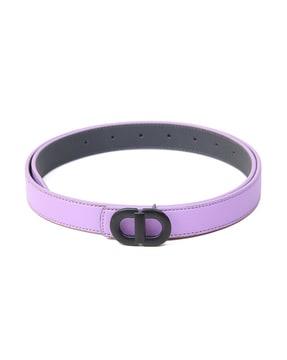 brand buckle closure skinny belt