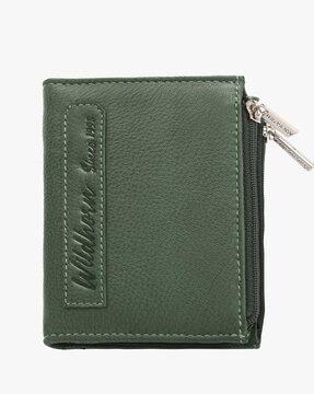 brand debossed bi-fold wallet