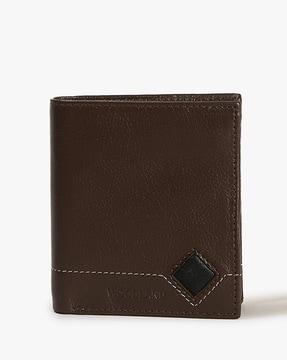 brand embossed bi-fold wallet