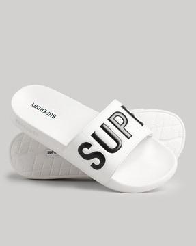 brand embossed pool slides