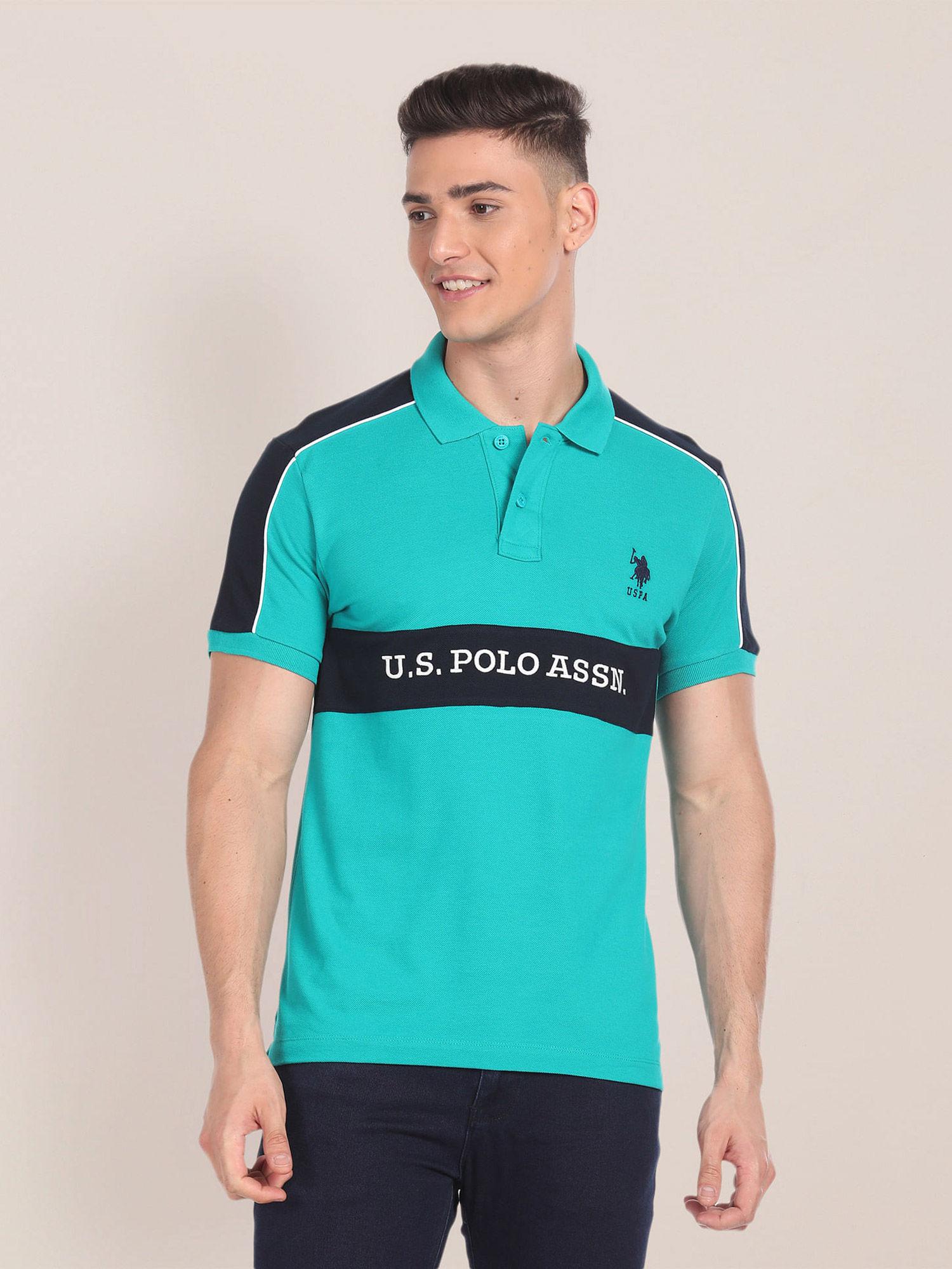 brand embroidered cotton polo t-shirt