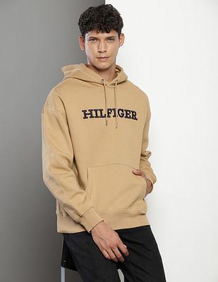 brand embroidered hooded sweatshirt