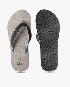 brand logo thong-strap flip-flops