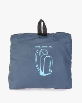 brand print backpack with grab handles