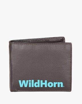 brand print bi-fold wallet