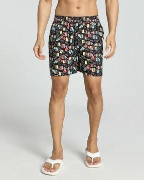 brand print boxers with insert pockets