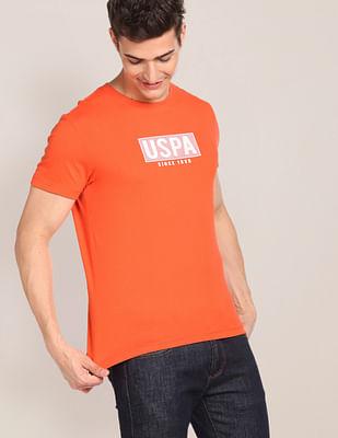 brand print cotton t-shirt