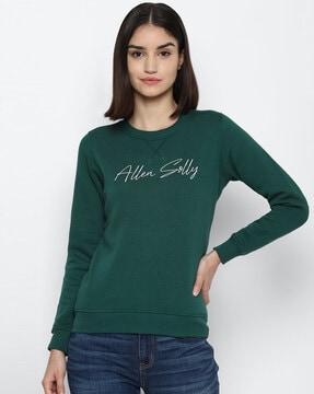 brand print crew-neck sweatshirt