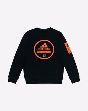 brand print crew-neck sweatshirt