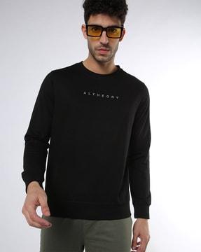 brand print crew-neck sweatshirt