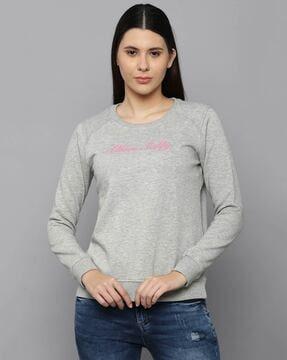 brand print crew-neck sweatshirt