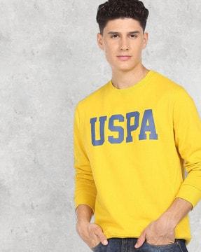 brand print crew-neck sweatshirt