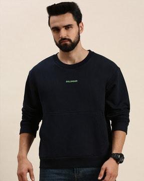 brand print crew-neck sweatshirt