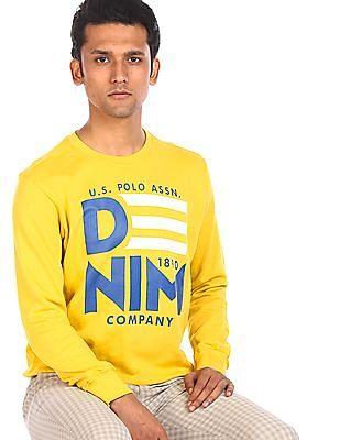 brand print crew neck sweatshirt