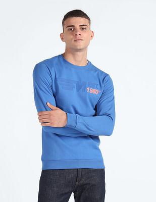 brand print crew neck sweatshirt