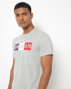 brand print crew-neck t-shirt