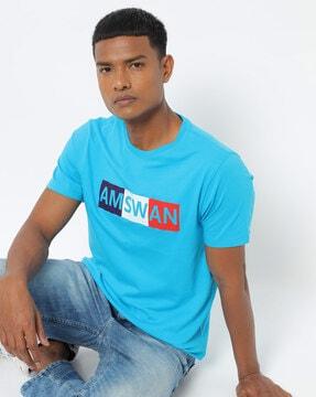 brand print crew-neck t-shirt