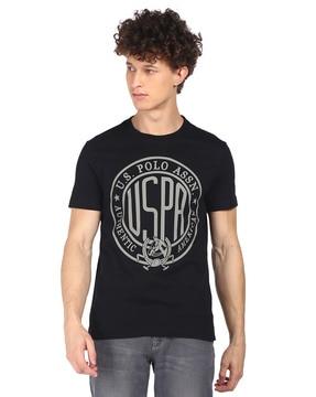 brand print crew-neck t-shirt