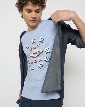 brand print crew-neck t-shirt