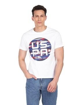 brand print crew-neck t-shirt