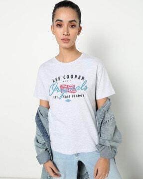 brand print crew-neck t-shirt