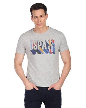 brand print crew-neck t-shirt