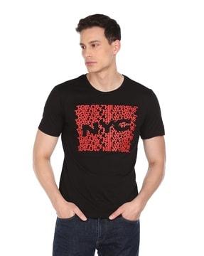 brand print crew-neck t-shirt