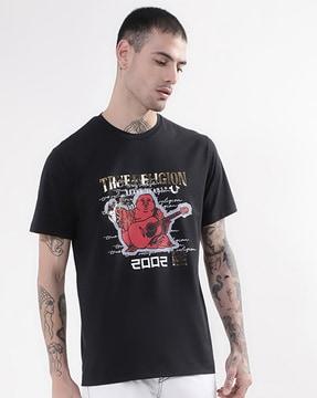 brand print crew-neck t-shirt