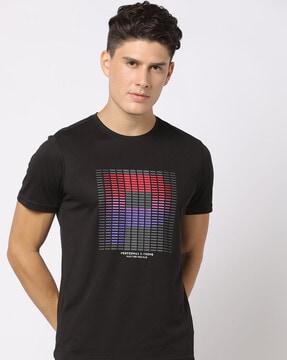 brand print crew-neck t-shirt