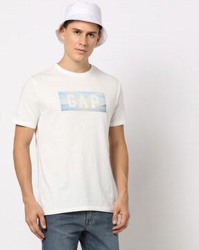 brand print crew-neck t-shirt