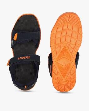 brand print dual-strap sandals