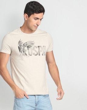 brand print extra slim fit crew-neck t-shirt