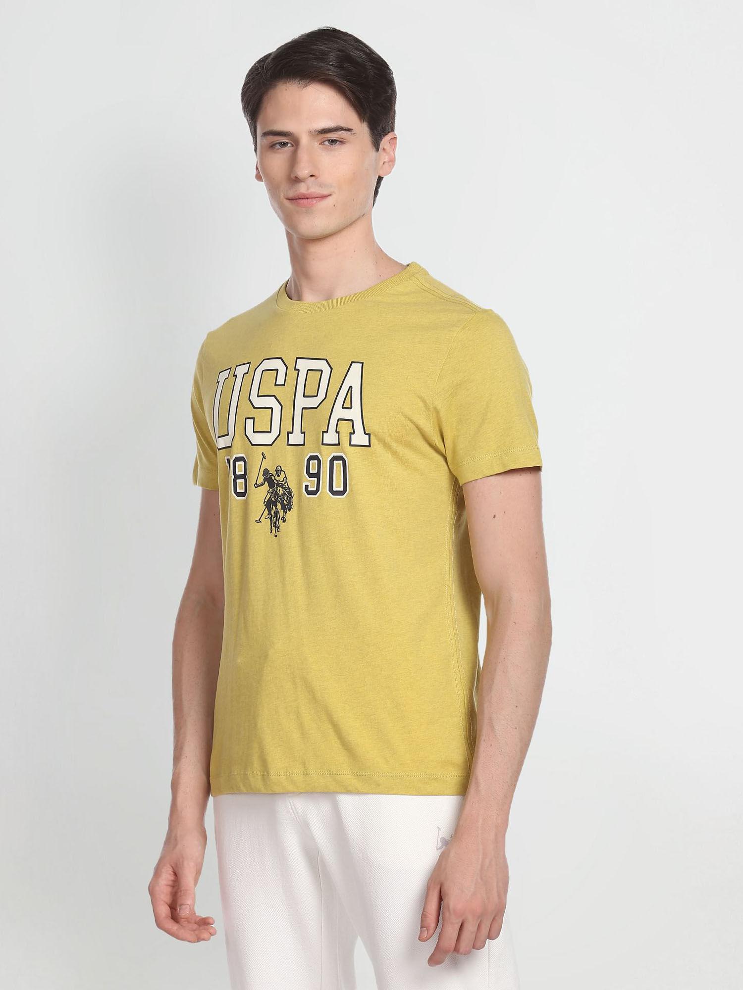 brand print heathered t-shirt