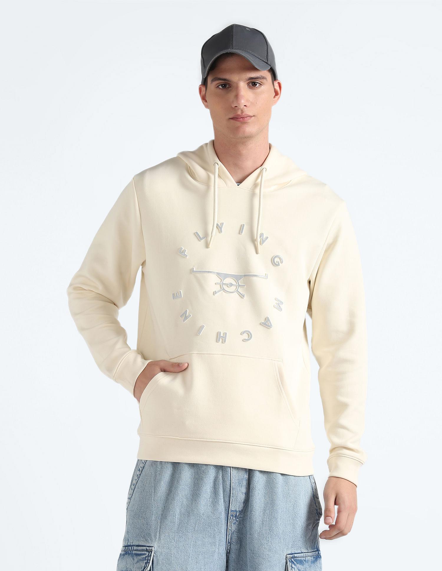 brand print hooded sweatshirt