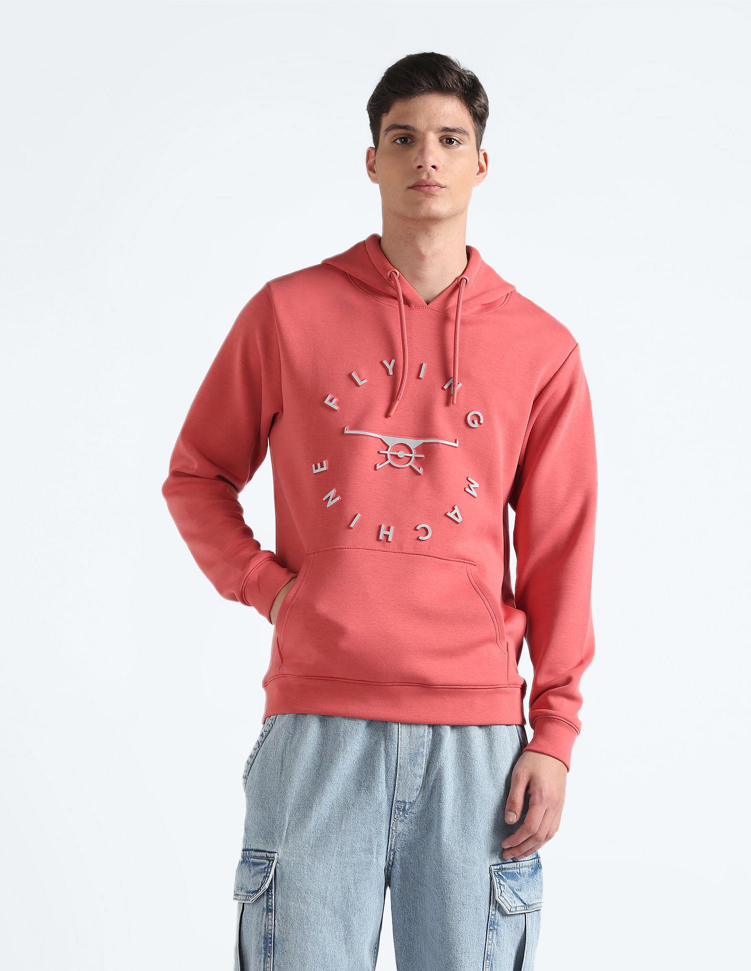 brand print hooded sweatshirt