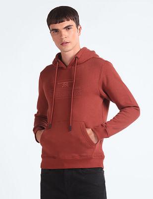 brand print hooded sweatshirt