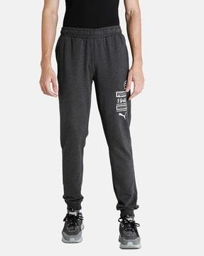 brand print joggers with insert pockets