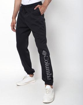 brand print joggers with insert pockets