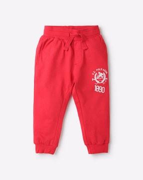 brand print joggers with insert pockets