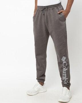 brand print joggers with insert pockets