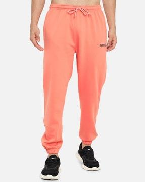 brand print joggers with insert pockets