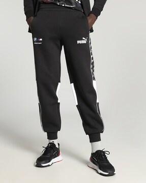 brand print joggers with insert pockets