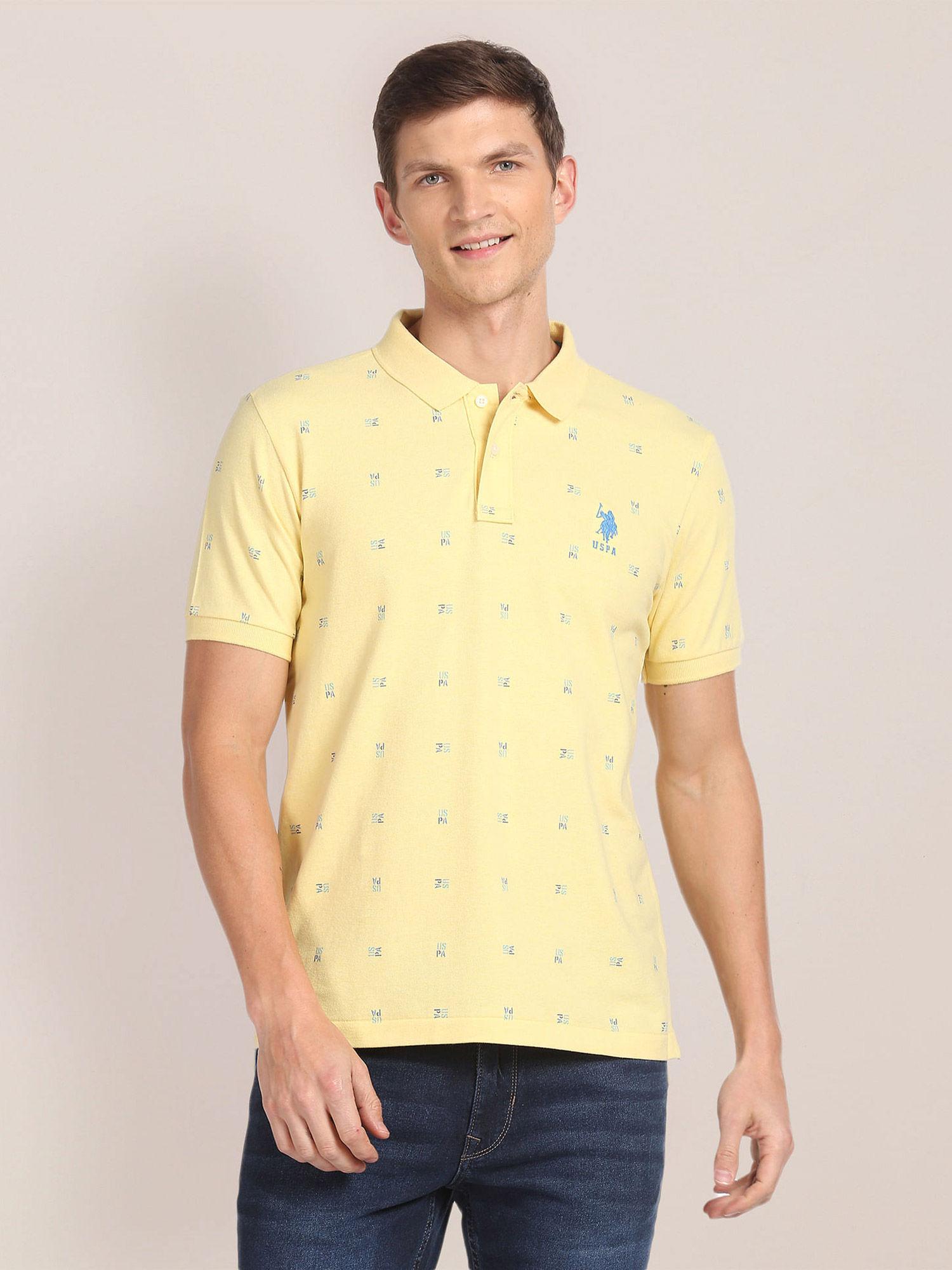 brand print logo polo t-shirt