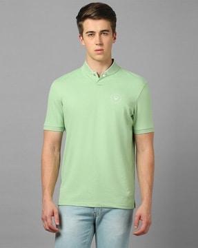 brand print polo t-shirt