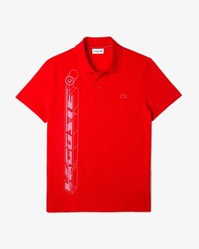 brand print polo t-shirt