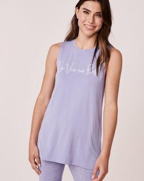 brand print round-neck camisole