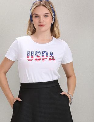 brand print short sleeve t-shirt