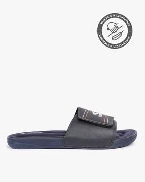 brand print slides with velcro strap