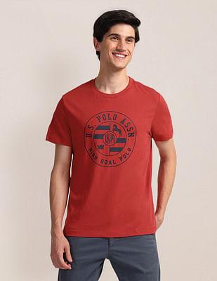 brand print slim fit t-shirt