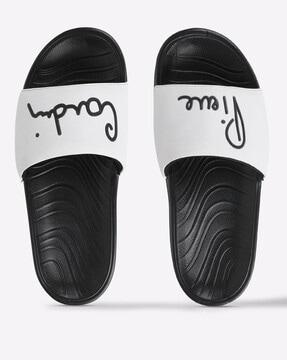 brand print slip-on slides